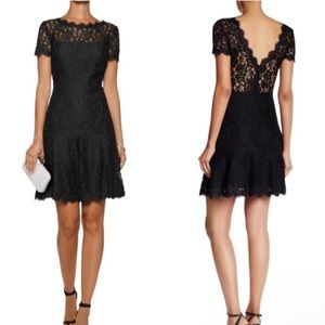 Diane Von Furstenberg Black Lace Fifi Dress